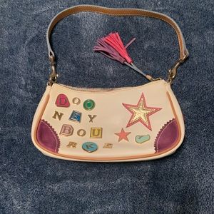 White Leather Dooney & Bourke Lindsay Lohan Handbag